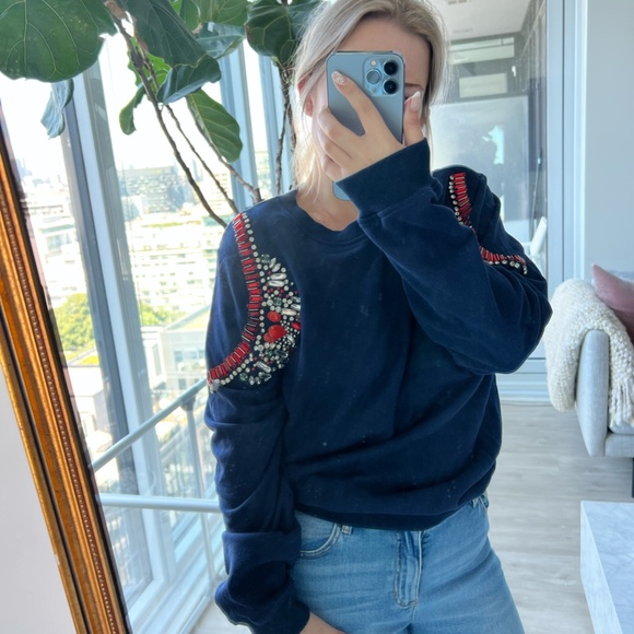 Embellished Crewneck Sweatshirt - Picture 1 of 6